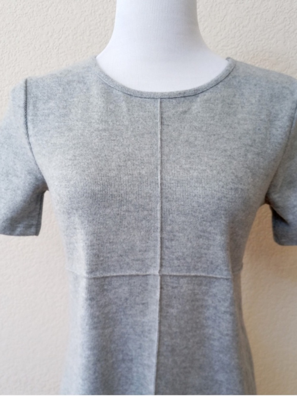 Zara Gray Windowpane Seam Dress - Picture 6 of 9